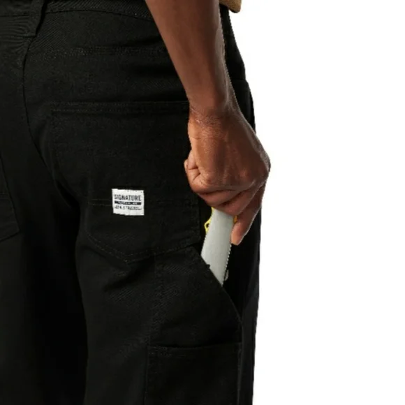 Levi Strauss Signature Carpenter Jeans Mens 40 x 32 Black Denim Hammer Loop NWT - Picture 8 of 9